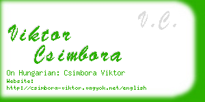 viktor csimbora business card